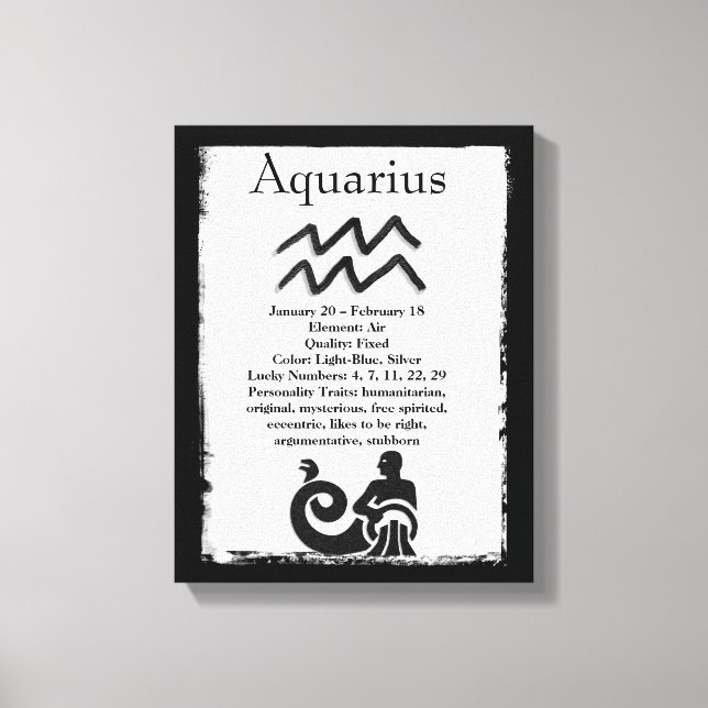 Astrology Sign Aquarius Horoscope Zodiac Symbol (Front)
