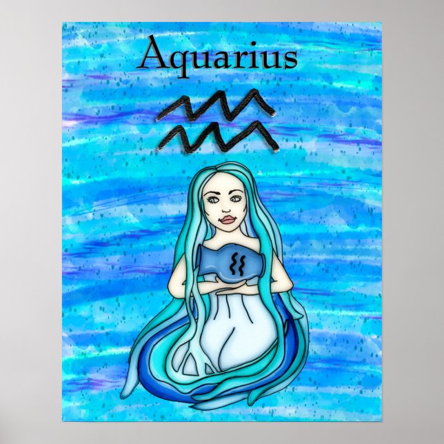 Astrology Sign Aquarius Horoscope Zodiac Symbol (Front)