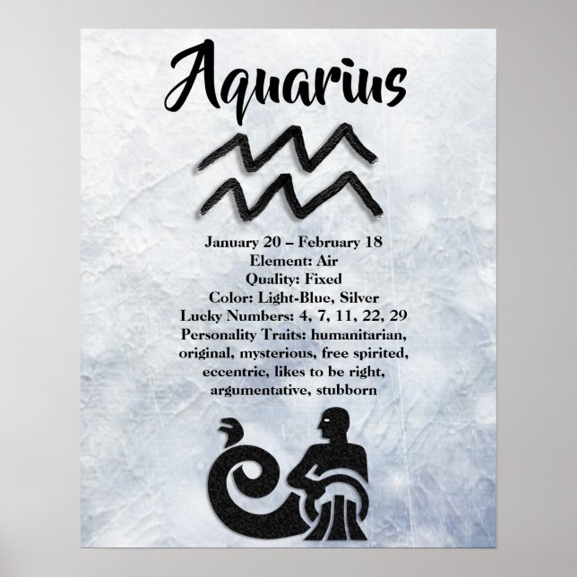 Astrology Sign Aquarius Horoscope Zodiac Symbol (Front)