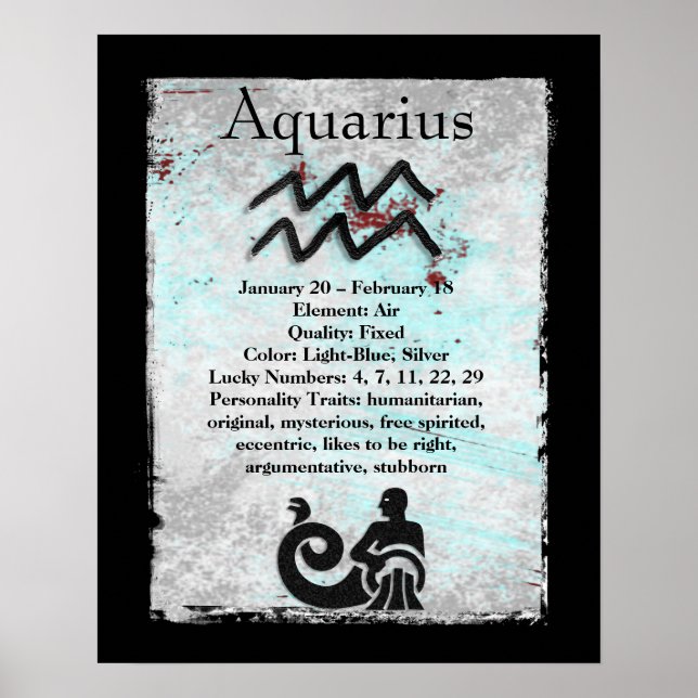 Astrology Sign Aquarius Horoscope Zodiac Symbol (Front)