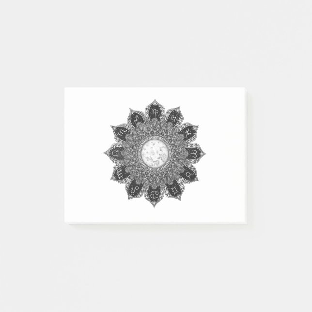 Astrology Signs Mandala Post-it Notes (Front)