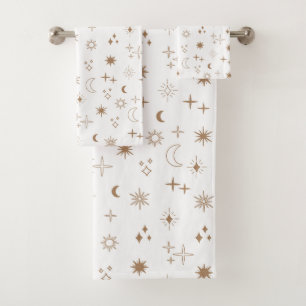 Astrology Star Pattern Bath Towel Set
