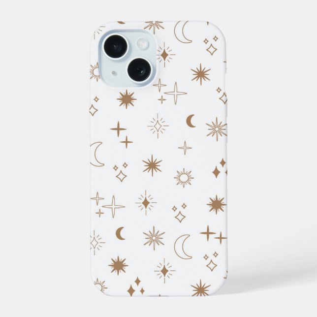 Astrology Star Pattern iPhone 15 Case (Back)