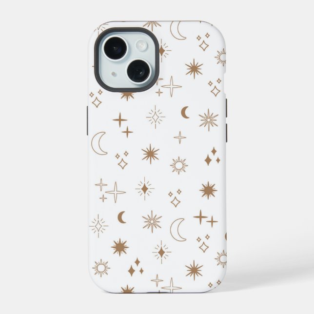Astrology Star Pattern iPhone 15 Case (Back)