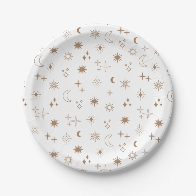 Astrology Star Pattern Paper Plate (Front)