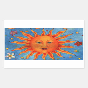 Astrology Sun Rectangular Sticker