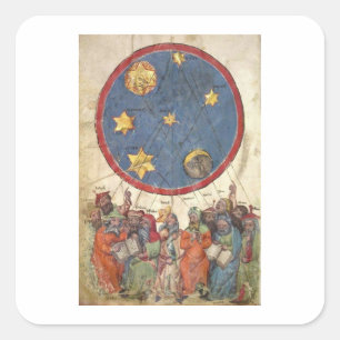 Astrology. The 7 ancient planets and Old Testament Square Sticker