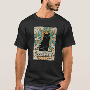 Astrology The God Cat Goth Tarot Card Reader Witch T-Shirt