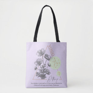 Astrology/Virgo Zodiac Sign Flower Buttercup Tote Bag