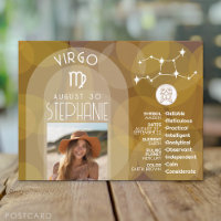 Astrology Virgo Zodiac Sign Photo Custom Birthdate
