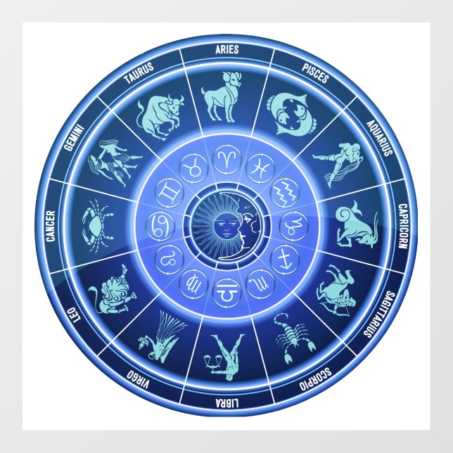 astrology wheel decal (Sheet)