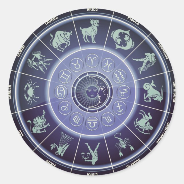 astrology wheel stickers (Front)
