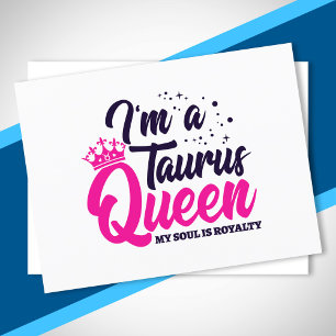 Astrology Zodiac April & May Birthday Taurus Queen Postcard