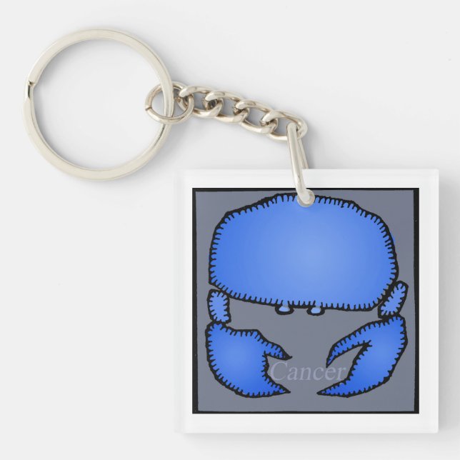 Astrology Zodiac Cancer Sign Birthday 2sK Key Ring (Front)