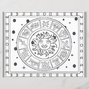 Astrology Zodiac Colouring Page