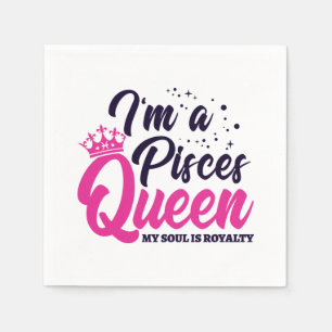 Astrology Zodiac - February March Birthday Pisces Napkin