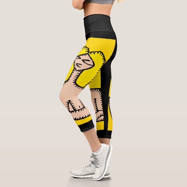 Astrology Zodiac Gemini Sign Birthday HWCL Capri Leggings (Left)