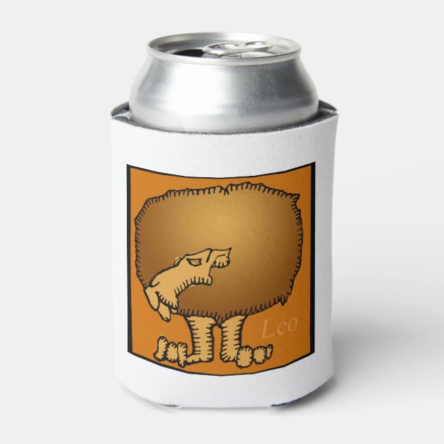 Astrology Zodiac Leo Sign Birthday Can Cooler (Can Front)