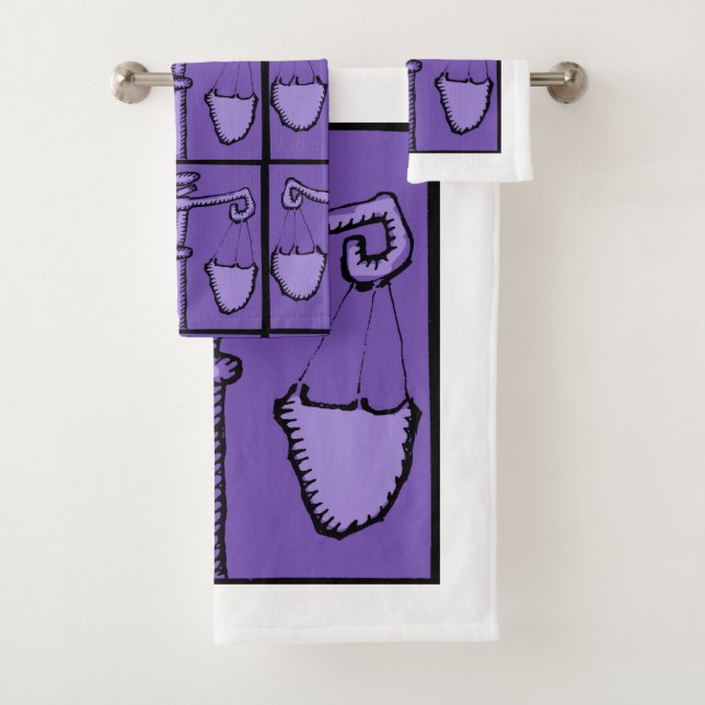 Astrology Zodiac Libra Sign Birthday Bath T Bath Towel Set (Insitu)