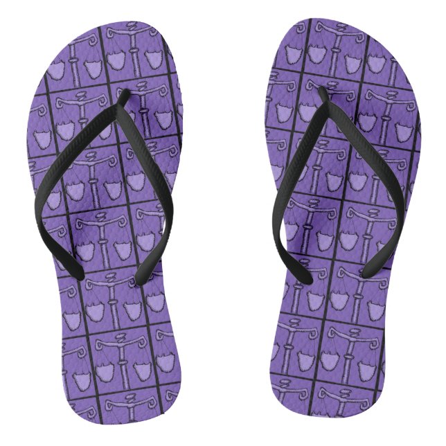 Astrology Zodiac Libra Sign Birthday FF Flip Flops (Footbed)