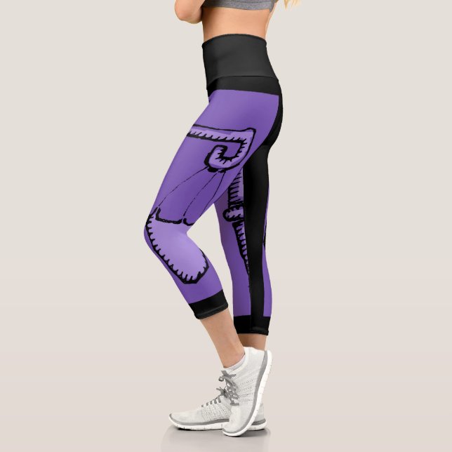 Astrology Zodiac Libra Sign Birthday HWCL Capri Leggings (Left)
