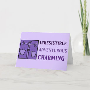 Astrology Zodiac Libra Sign Birthday Personality C Card