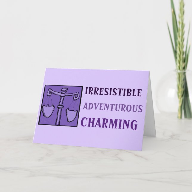 Astrology Zodiac Libra Sign Birthday Personality C Card (Front)