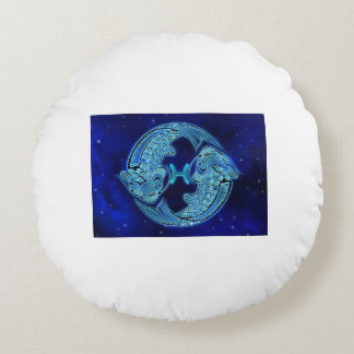 Astrology/Zodiac - Round Throw Pillow - Pisces