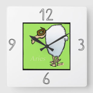 Astrology Zodiac Sign Aries Wall Clock