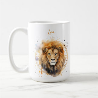 Astrology  zodiac sign of Leo in watercolor Coffee Mug