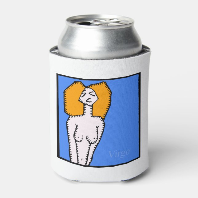 Astrology Zodiac Virgo Sign Birthday Can Cooler (Can Front)