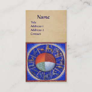 ASTROLOGY,ZODIACAL SIGNS,FOUR ELEMENTS Astrologist Business Card