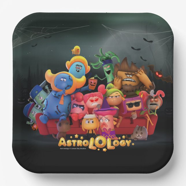 AstroLOLogy Halloween Square Paper Plate (Front)