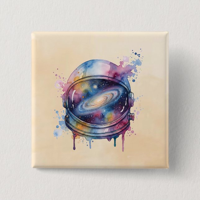 Astronaut 15 Cm Square Badge (Front)