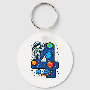 Astronaut 4th Birthday Party 4 Year Old Boy Girl O Key Ring