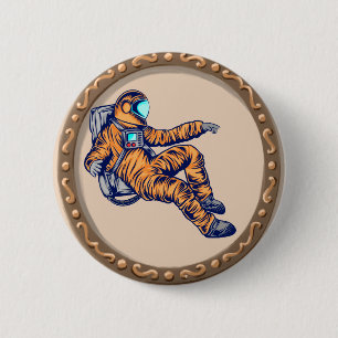 Astronaut  6 cm round badge
