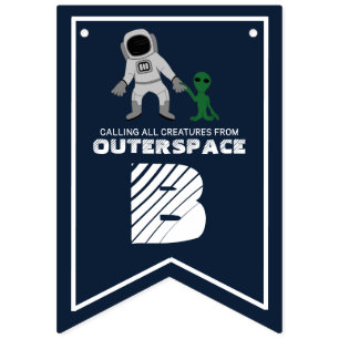 Astronaut & Alien, Outerspace Party Bunting