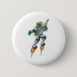 Astronaut Alien Sci-Fi Space Ufo 6 Cm Round Badge