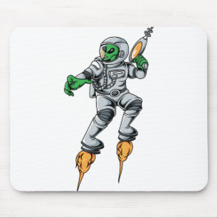 Astronaut Alien Sci-Fi Space Ufo Mouse Mat