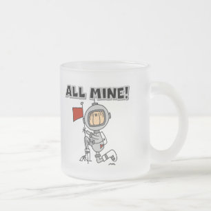 Astronaut All Mine T-shirts and Gifts Frosted Glass Coffee Mug