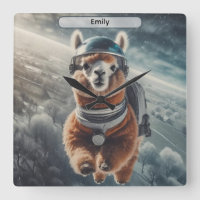 Astronaut Alpaca in Space Surreal Animal