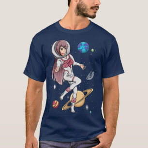 Astronaut, Amine Girl In Space T-Shirt
