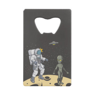 Astronaut and alien  