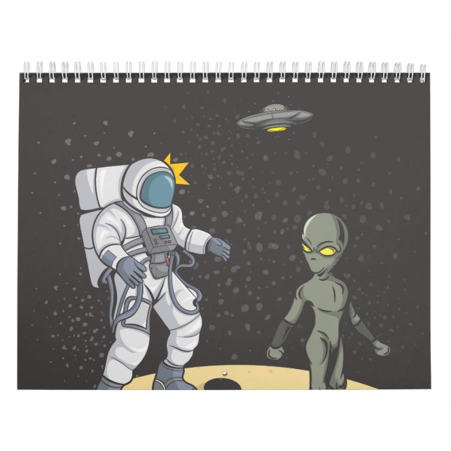 Astronaut and alien   calendar (Cover)