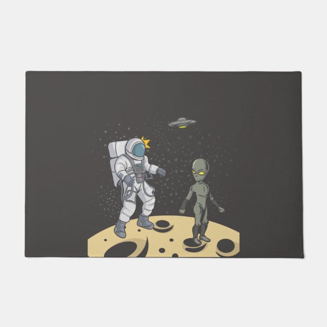 Astronaut and alien   doormat (Front)