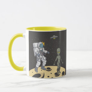 Astronaut and alien   mug