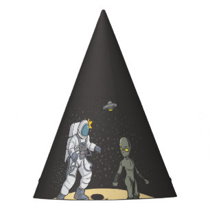 Astronaut and alien party hat