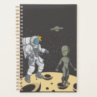 Astronaut and alien