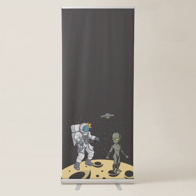 Astronaut and alien   retractable banner (Front)