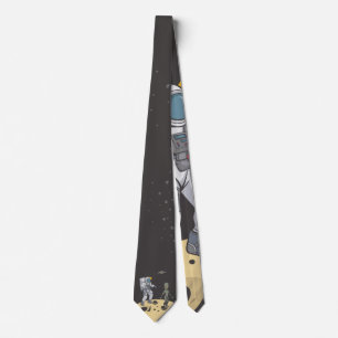 Astronaut and alien tie